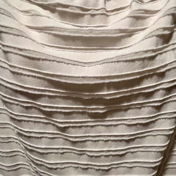 BCBG Maxazria Top Womens M White EAVAN Off-the-Shoulder Silk Blend Bell Sleeve - Picture 11 of 11